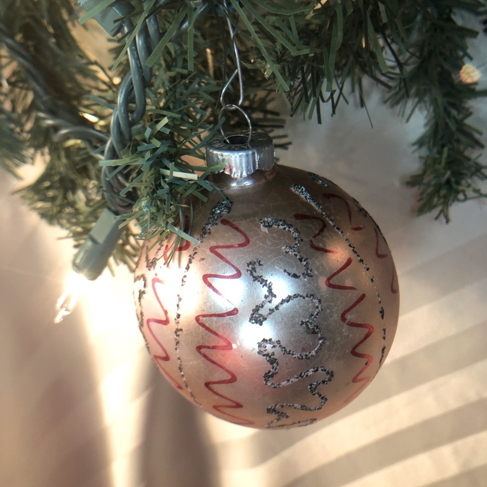 -- West Germany vintage glass ball ornament